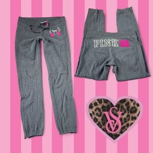 VINTAGE PINK SWEATPANTS 2007 Victoria’s Secret Low Rise McBling Size Small